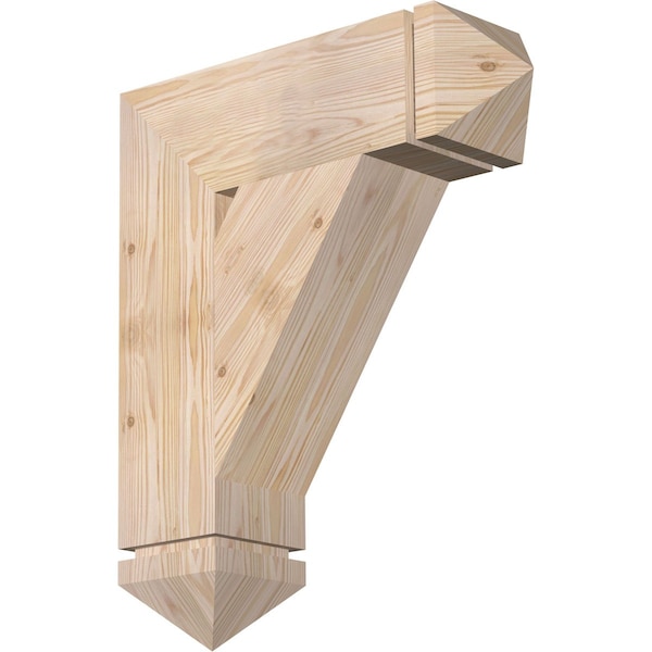 Ekena Millwork Traditional Arts & Crafts Smooth Bracket, Douglas Fir, 5 1/2"W x 20"D x 24"H BKT06X20X24TRA03SDF - main